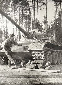 Josef Kužela s tankem