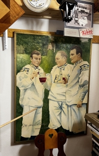 Otec Jan se syny Josefem a Františkem. Obraz Františka Bařiny