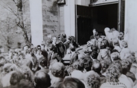 Pohřeb Pavla Wonky, duben 1988