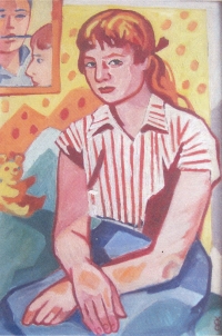 Portrét manželky, autor Boris Šlechta, Hradec Králové, 1959