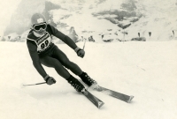 Luboš na Světovém poháru ve sjezdu, Wengen, Švýcarsko, 1967