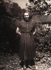 Matka Květoslavy Čechové Františka Koukolová, zřejmě 40. léta 20. století