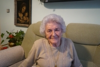 Marie Šandová doma v Mariánských Lázních