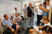 Josef Michek ve stanu mistra světa v trialu v Nepomuku přibližně v roce 1997; byl to Angličan