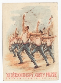 Plakát XI. všesokolského sletu v Praze