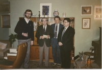 1994, Nitra, Pavol Strauss (druhý zľava) a naľavo od neho Ing. Karol Kubík a Teofil Klas