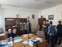 Natáčení pamětníka pro projekt Příběhy našich sousedů, listopad 2024