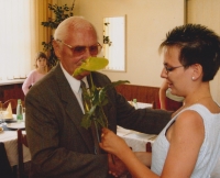 2003: Zdeňka Markovičová na oslavě 70. narozenin dědečka Michala Fajčíka