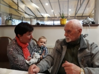2019: dědeček Michal Fajčík a jeho dcera Jana Doušová