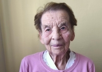 Drahomíra Pazdírková v domově pro seniory v květnu 2025