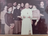 Markéta Koronthályová a manželem na audienci u Jana Pavla II.