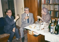 90. roky, Pavol Strauss (v strede) s Gašparom Froncom a Annou Mojtovou