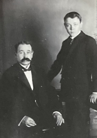 Jaroslav Šperl se svým otcem