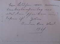 Karel Sládek, foto vojáků z války, 1941 rub