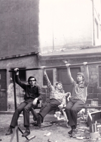 Vladimír Koronthály s Mariánem Hoškem a Peterem Kresánkem