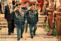 Generál František Peřina a generálmajor Alois Šiška u příležitosti udělení čestného občanství města Nepomuk, 24. červen 2000