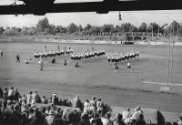 Cvičenci Sokola během sletu ve Vídni, r. 1956, autor fot. Tony Vecera