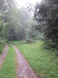 Zaniklá osada Růženec (Rosenkranz) – místo, kde stávala kaple sv. Antonína, 2014