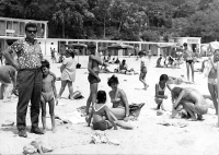 Vilém Lasák vlevo na dovolené v Bulharsku, 1970