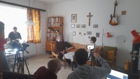 Při nahrávání s žáky v rámci projektu Příběhy našich sousedů