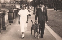 Hana Hoffmeisterová s otcem v roce 1936