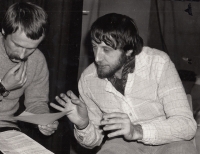 Jiří Dědeček s Janem Vodňanským, Divadlo v Nerudovce, 1977