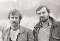 Jiří Dědeček s Janem Burianem roku 1983