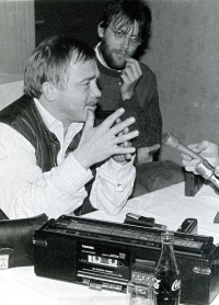 Karel Kryl a Ivan Jáchym, Plzeň, 1990