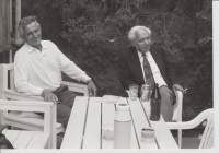 Luboš Hruška a otec Ladislav Vyskočil (vpravo), 20. 6. 1993