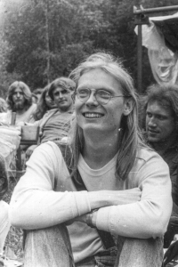 Petr Novák na festivalu Chvaletice v roce 1987