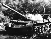 Tank okupantů u Rejštejna, srpen 1968