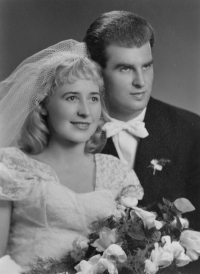Svatba, František Močuba a Alena Vitisová, 1959