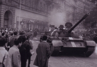 U pošty, Karlovy Vary, invaze vojsk Varšavské smlouvy, 21. srpna 1968