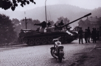 U pošty, Karlovy Vary, invaze vojsk Varšavské smlouvy, 21. srpna 1968