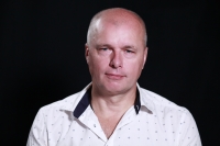 Oleksandr Babich during the interview, 2023