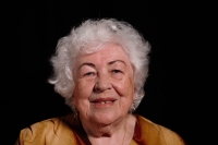 Kateřina Večeřová při natáčení pro Paměť národa, 20. července 2025, Šumperk