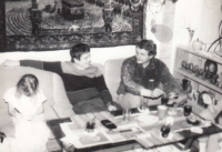 Sandra Dušejovská (dcera), Václav Malý a Petr Dušejovský (1990)