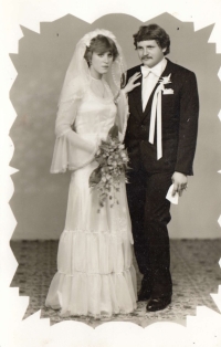 Svatba s manželkou Ivanou Dušejovskou (1980)
