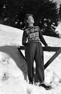 Anna Marková v Jeseníkách, polovina 50. let