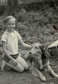 Na prázdninách v Petřkovicích u tety Milady, 1958