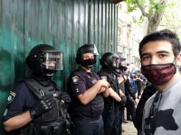 Акція протесту проти зносу друкарні Юхима Фесенка. Одеса, червень 2021 р.
