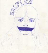 Obrázek Petra Procházky na výstavu v amfiteátru v Lokti (80. léta)