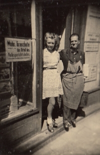 Otec Vilém Wodák v Jihlavě, rok 1944