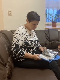 Zdeňka Dušková při natáčení svého vyprávění