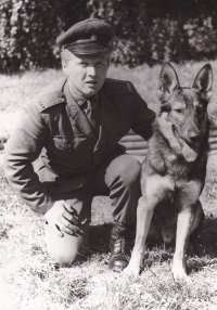 Jaromír Gebas na vojně v Libějovicích, rok 1974