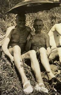 Otec Vladimír Zálešák se svým otcem Emilem Zálešákem