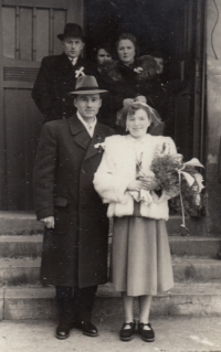 Svatba Miroslava Jurníčka, Praha-Libeň, 1951