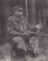 Miroslav Jurníček na lovu, Dobříš, 60. až 70. léta