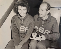 Olga Fikotová a Emil Zátopek, Melbourne, 1956