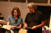 S dokumentaristkou Jitkou Andrysovou, natáčení pro Paměť národa, 2025